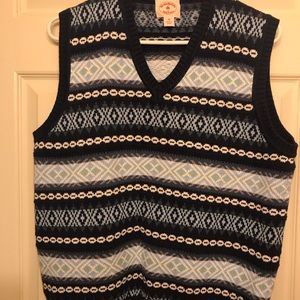 Mens Brooks Brothers Red Fleece Sweater Vest